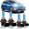 Fit for TOYOTA RAV4 2016 2017 2018 High Performance Halogen Headlight Bulbs,9012 High Low Beam +H11 Foglamp Replacement Bulbs Kit, Plug and Play,Pack