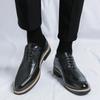High end Brand Men's Shoes Formal Lace Sharp Smooth Casual Fashion Classic Elegant Business Leather Shoes