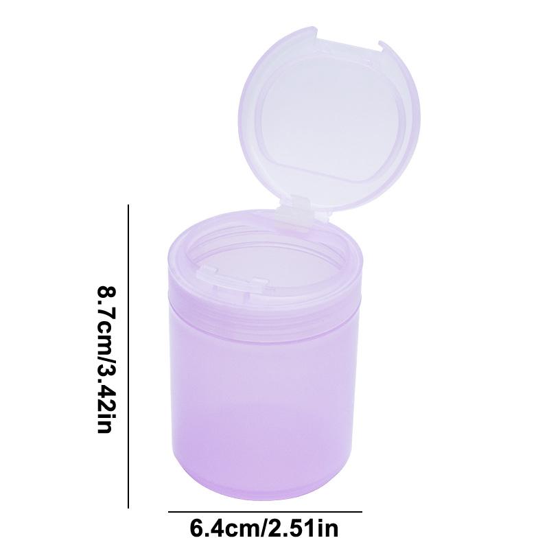Cotton Balls Organizer Nail Cotton Pads Storage Cup With Clip Lid For Nail Polish Remover Cotton Swabs Manicure Makeup Tools