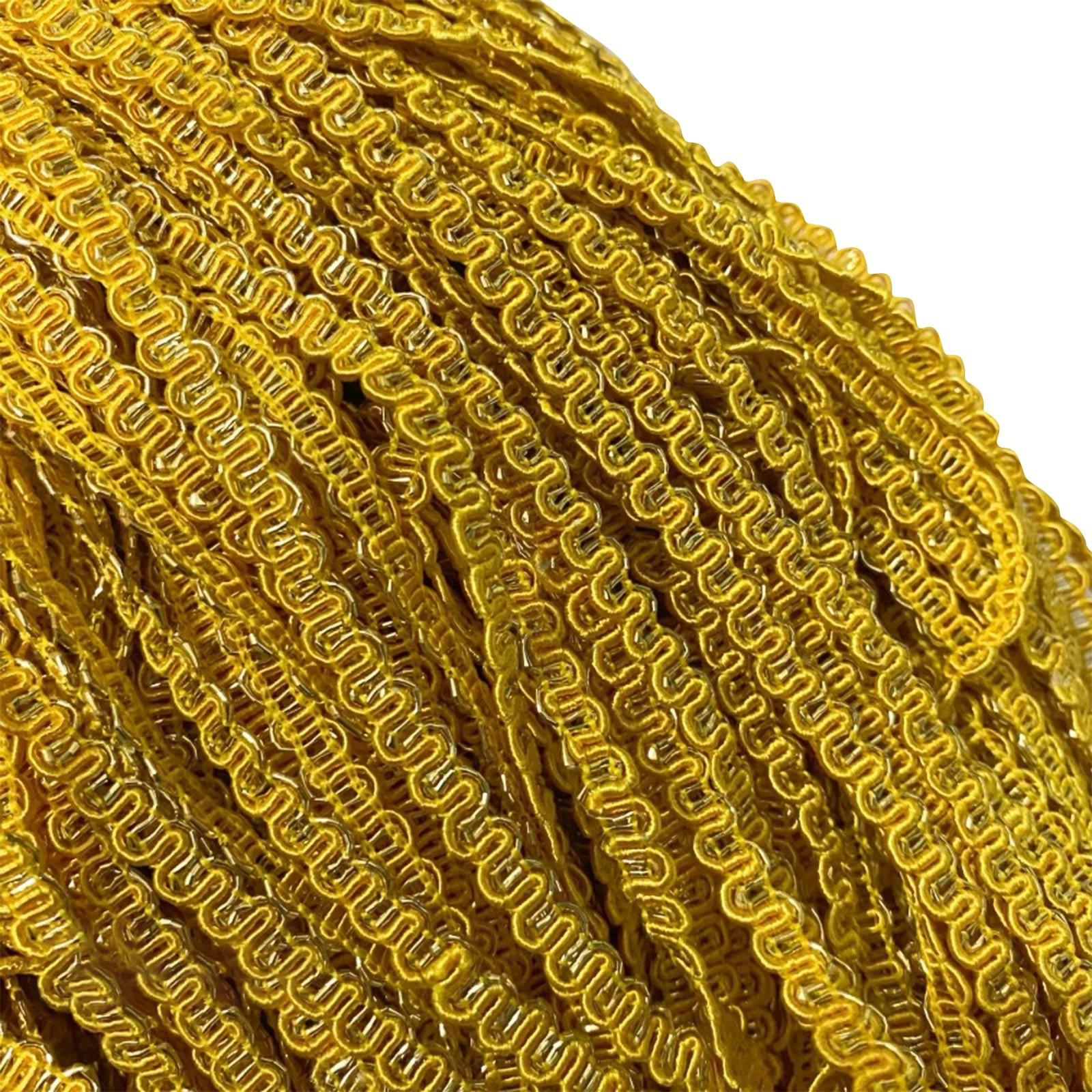 

50 ярдов 5 мм золотая линия волнистая кружевная лента сценическое платье костюм ручная работа отделка свадебные аксессуары для вечеринки #Ro One Size золотой