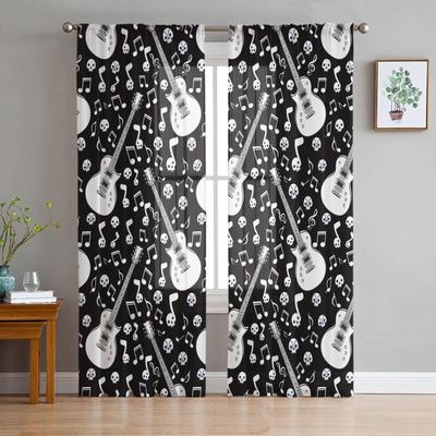 Mexico Festival Nation Tulle Curtains Sheer Printed Drapes for Living Room Bedroom Balcony Hall Home Decor