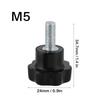 10pcs M5*16 Plastic Star Type Head Knob Handle Bolt Machine Tool Accessories Set Black