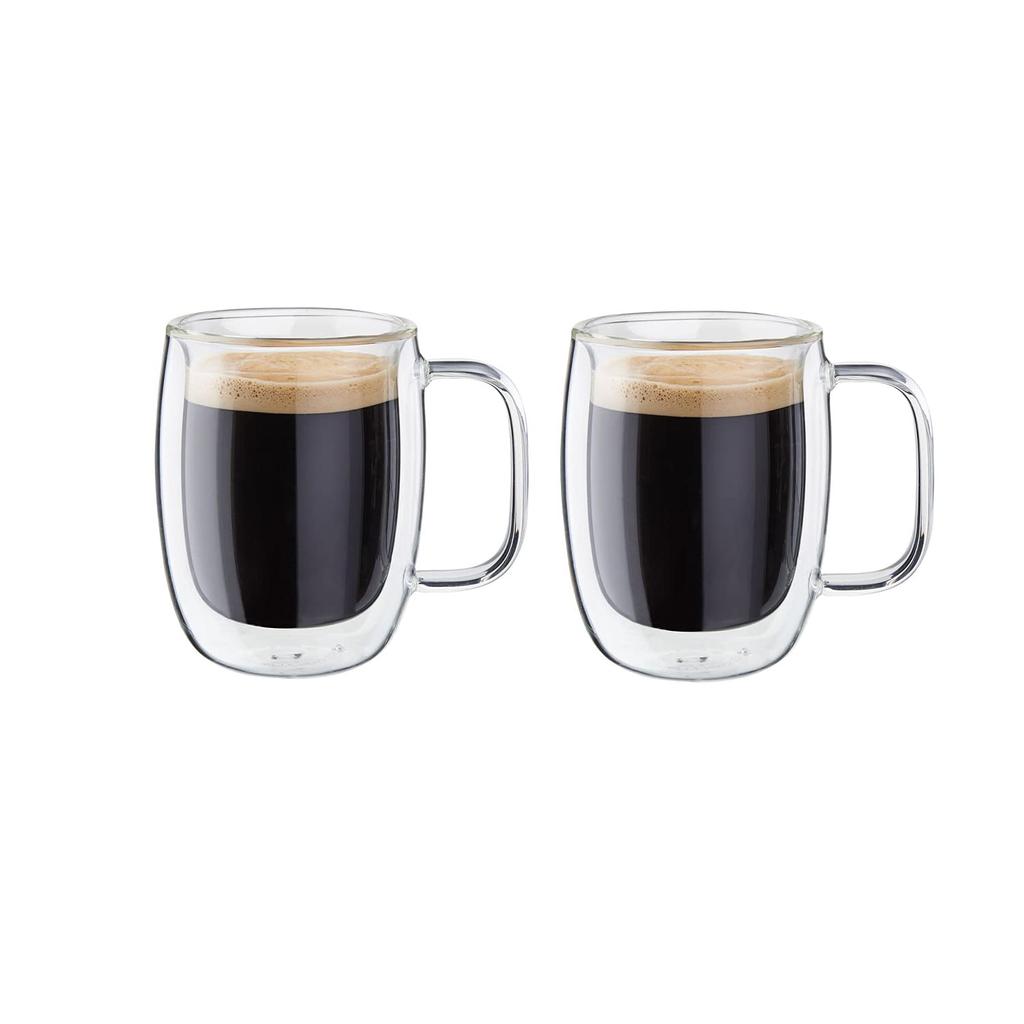 Zwilling Espresso 140ml of Japanese Sorrent "Sorrento Double-Wall Glass, (Set 2)" Tumbler, Insulated, Cold/Hot, Double-Walled, Espresso, Demitasse,