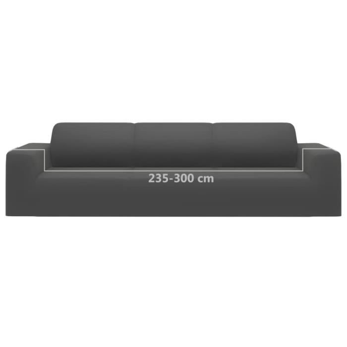 VidaXL Housse extensible canapé 4places Anthracite Jersey de polyester 332939