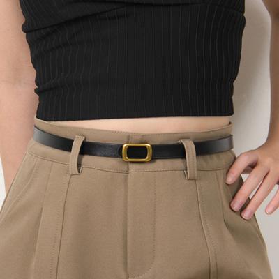 Imitation Leather Women Belt Adjustable Length Retro Style Waist Belt Decorative Jeans Belt Casual Office Parties Wear