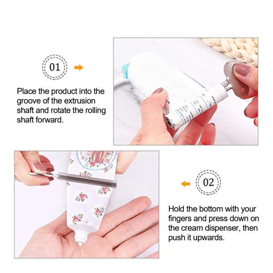 Toothpaste Squeezer Metal Tube Squeezer Stainless Steel Key Shape Manual Toothpaste Roller Portable Tube Wringer for Paint Hair Dye Cream Cosmetic