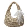 Summer woven bag women's new holiday beach straw bag large capacity shoulder underarm dumpling bag