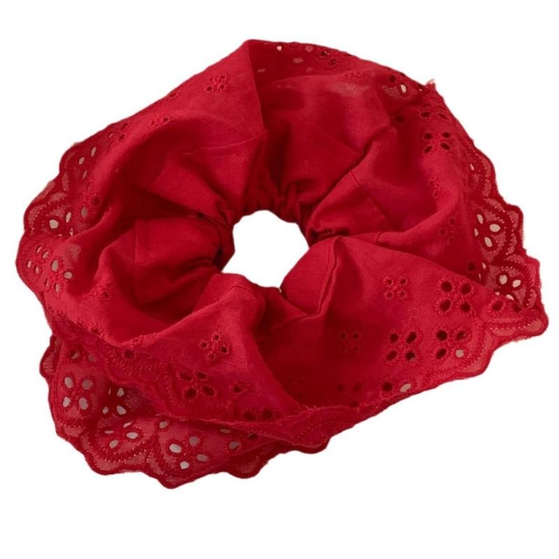 Lace Scrunchies for Women Large Elastic Hair Scrunchy Eye Catching Hair Rope French Hair Bobbles Ponytail Holder