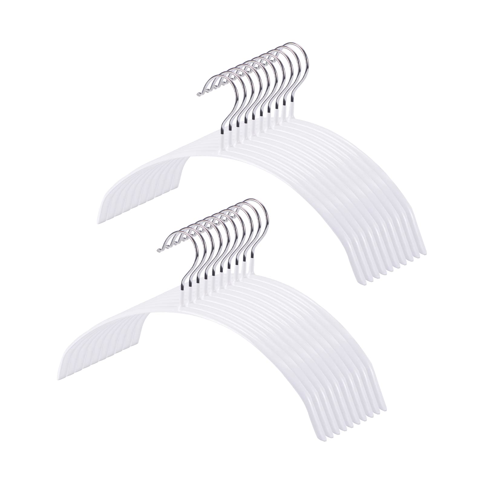 

HOSUR Hangers Prevents Clothes from Losing Shape Suit Hangers White Non-Slip, Mark-Free (20 pieces) - - Space-Saving, - белый