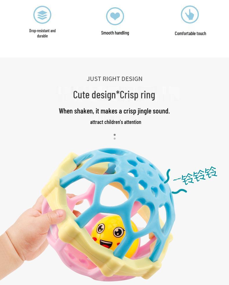 Soft Teething Rattle Stick: Baby Grip & Roll Dumbbell Ball for Crawling and Education (0-1 Year)