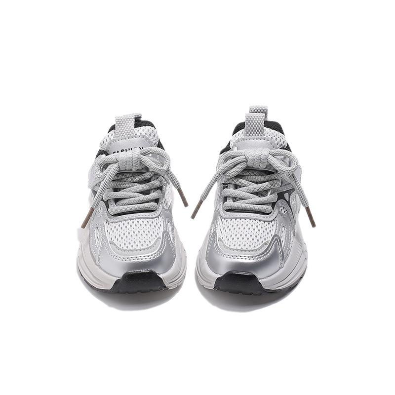 Male and female students sports shoes 25 autumn new children's dad shoes Korean version medium and older children's lightweight casual breathable ru