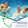 Snorkel Training Tube for Lap Swimming Diving Snorkel Breathing Tube with Headband Liquid Silicone Mouthpiece Snorkel Tube for Adult Kids