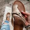 New platform slippers women's casual flat bottom toe women's sandals women's shoes
