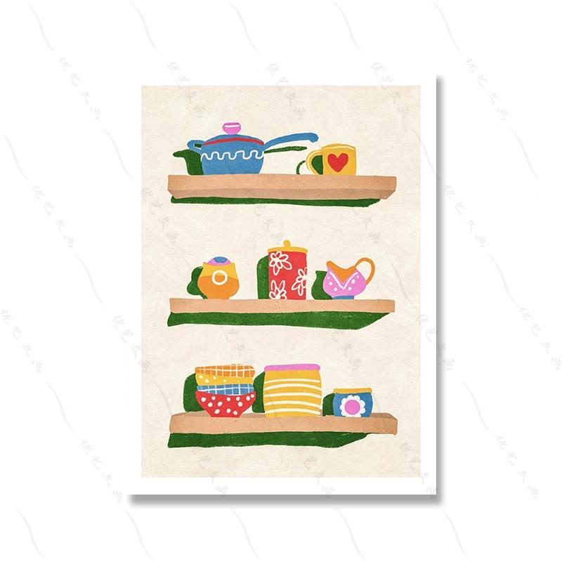 

Китайская Азиатская Еда Иллюстрация Плакат Печать Dim Nibbles Snack Wall Art Картина на холсте Кухня Домашнее украшение Комната Картина 21x30cm No Framed