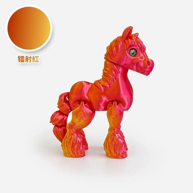 2026 Cute Movable Joint 3D Printed Pony Statue Relief Sensory Toy Home Office Desktop Decor Children's Day Gift