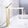 Grifo de Lavabo Nuevo Baño Caliente Frío Cepillado Oro Mezclador para Fregadero Grifo Monomando Negro Grifo Mezclador Latón Grifo de Agua