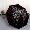 1pc Spider Web Hearts Automatic Folding Umbrella - Compact 8-Rib Design, Durable Plastic & Iron, Lightweight for Outdoor Daily Use305