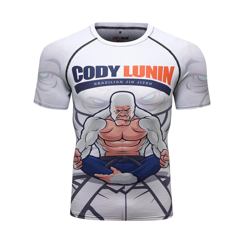Sportswear Bjj Rash Guard Grappling Brazilian Jiu Jitsu Adults Mens Nogi No Gi Bjj Jiu Jitsu MMA Rash Guard Bjj Running Shirt