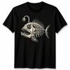 Bone Fish Weird Skeleton Unisex Tshirt Whiteblack Graphic Tee