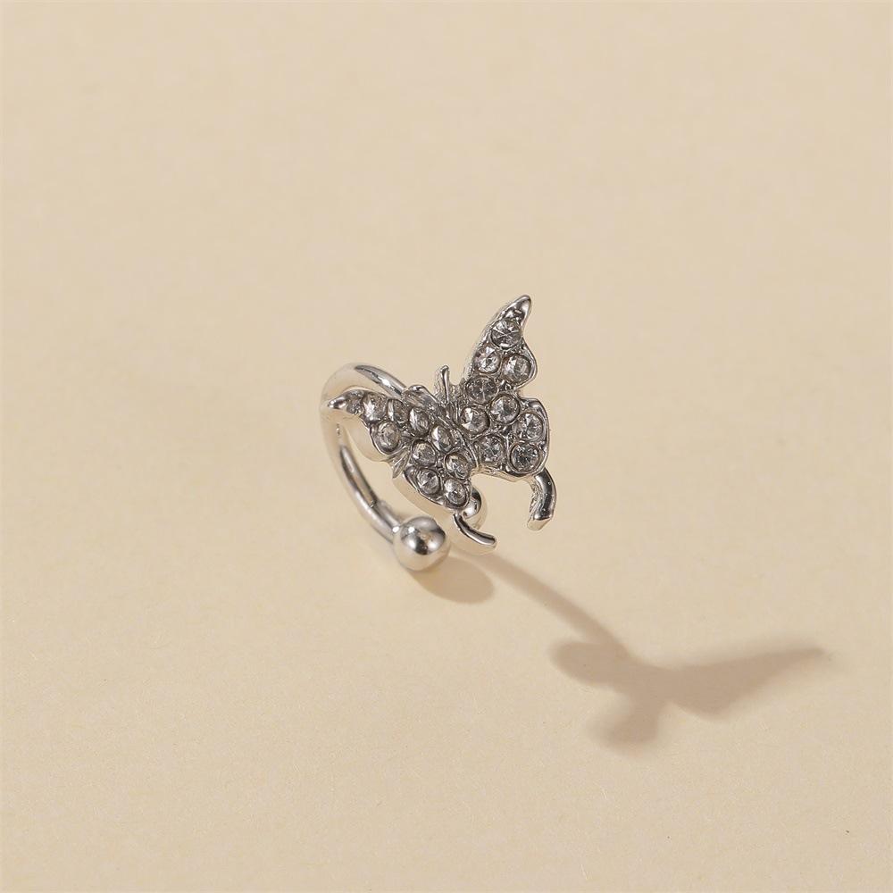 

Ear clips without ear piercings, women s small and cute zircon butterfly temperament, mosquito coil disc earrings, niche cold ins women s earrings
