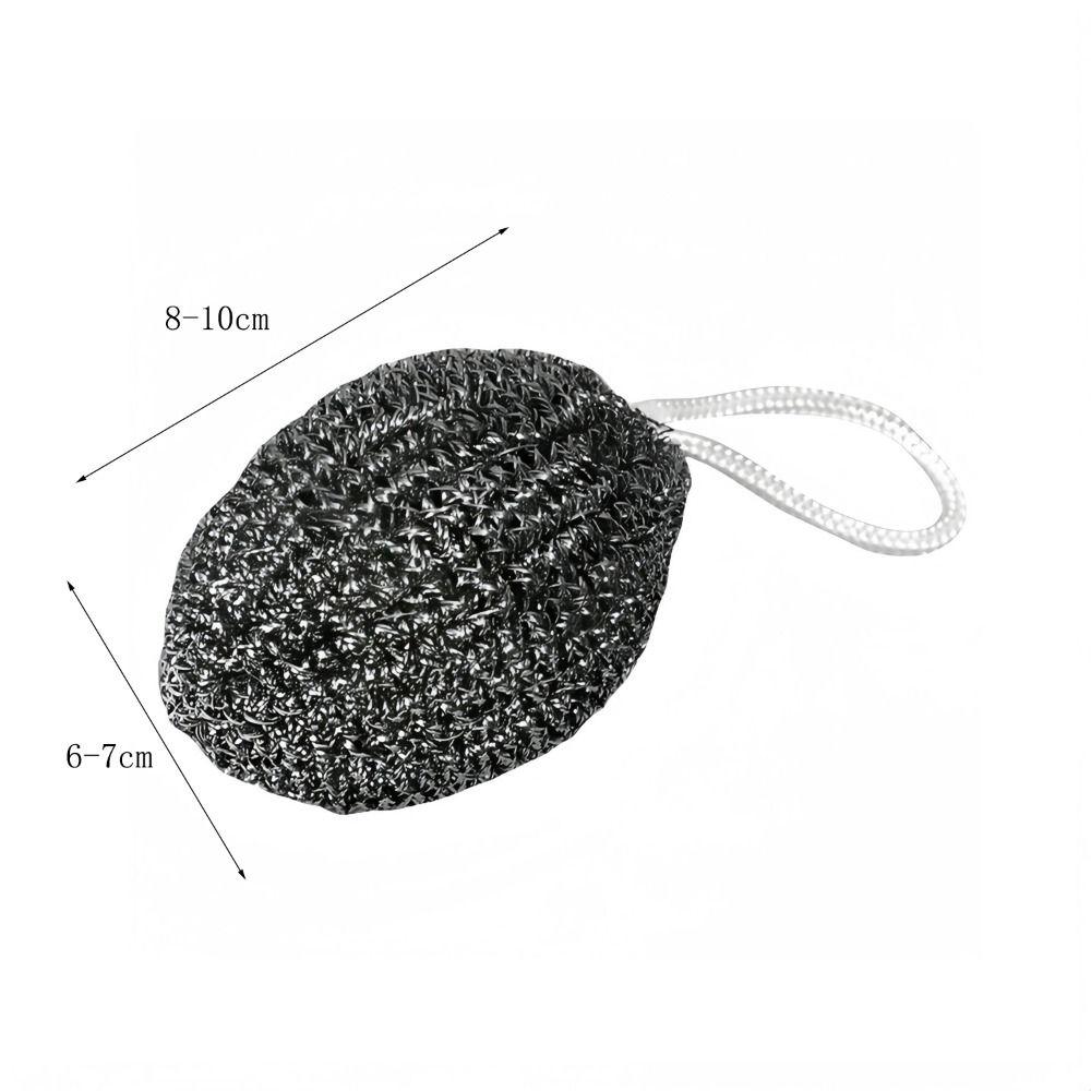 1Pc Stainless Steel Wire Balls Metal Dishwashing Clean Ball Scrubbers Kitchen Scrubbing Sponges Cleaner Tools Cleaning Supplies