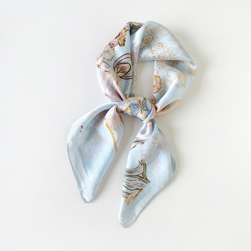 New Spring and Summer Scarf Yellow Pastoral Floral Scarf Scarf Professional Decorative Shirt Scarf Shawl