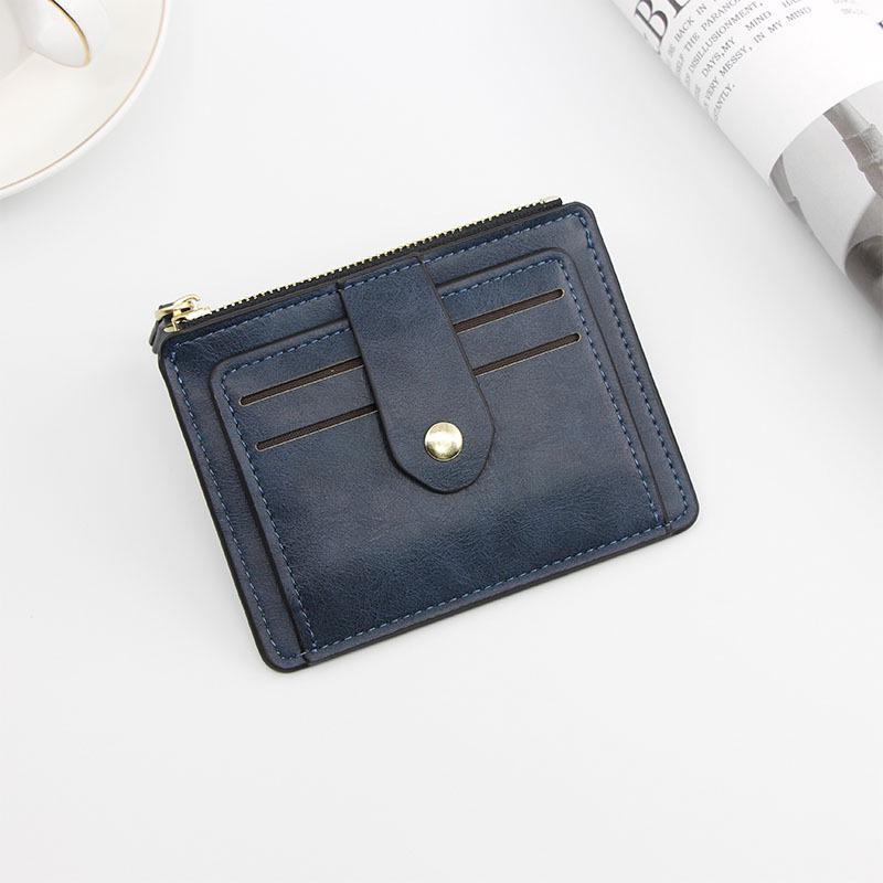 

Vintage Small Men s Credit ID Card Holder Wallet Male Slim Leather Wallet with Coin Pocket Brand Purse for Men Women
