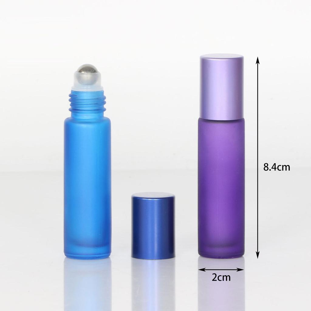 10ml Colorful Glass Roller Ball Bottle for Eye Massage & Perfume Essential Oil