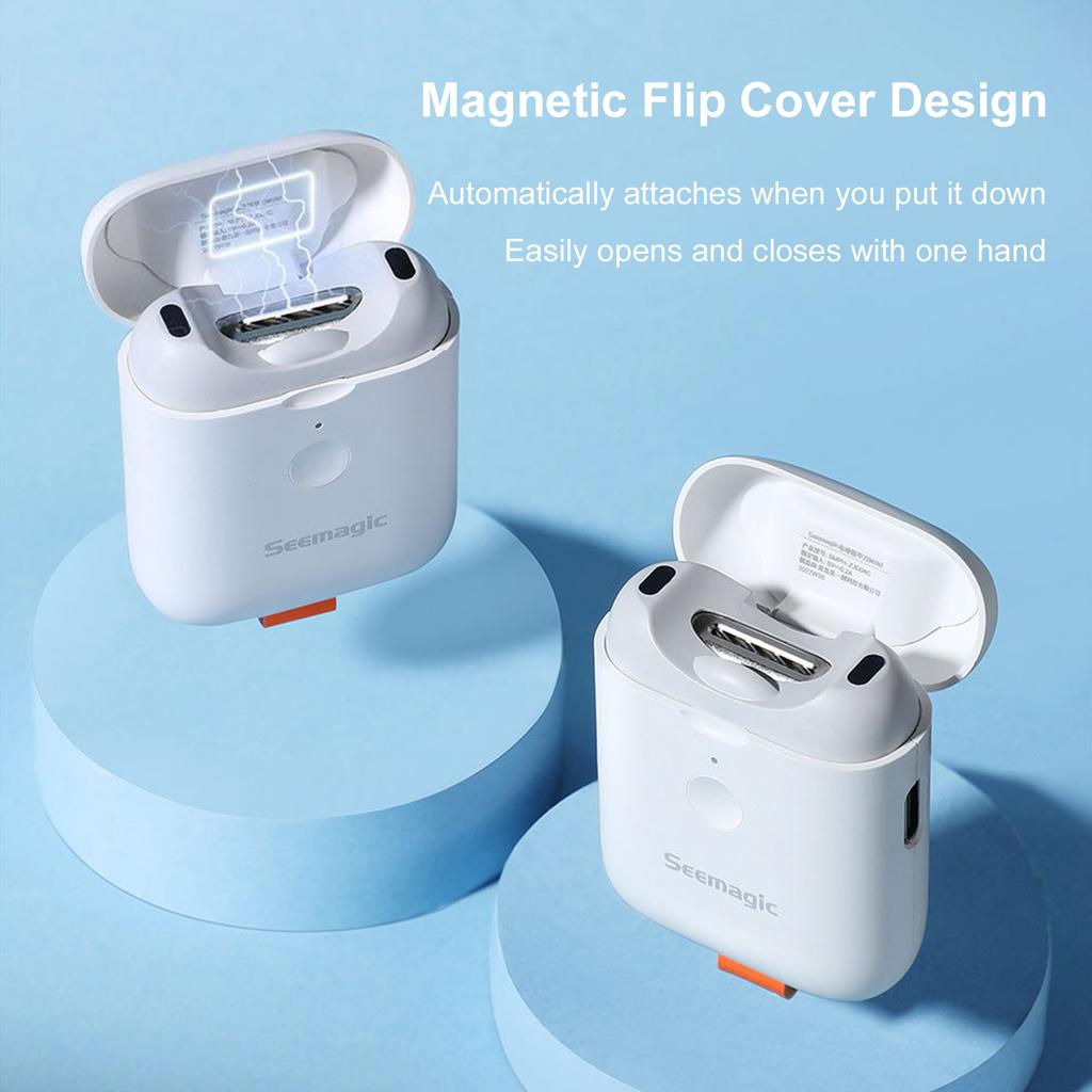 Elektryczny Trymer do Paznokci Automatyczne Obcinaczki do Paznokci z Lampką i Schowkiem na Obcinane Paznokcie Ładowane przez USB