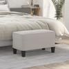 349446 vidaXL Bench Light Grey 70x35x41 Cm Microfibre Fabric