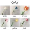 Real Touch Elegant Vase DIY Photography Props Silk Flower Table Decoration Artificial Parrot Tulip Wedding Bouquet Fake Flower