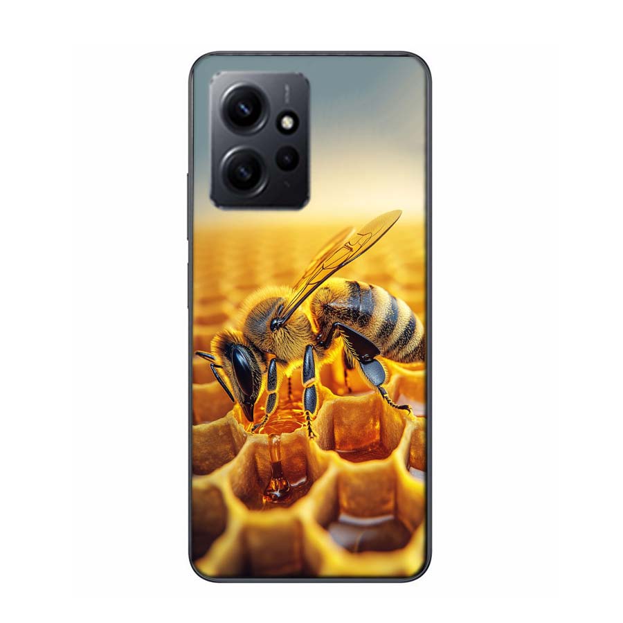 Bienen und Honig in der Waben-Handyhülle Für Redmi 12 13C 12C 15C 9 10 10C Note 13 Pro Plus 14 15 Pro 9T 9C 9A TPU Weiche Hülle