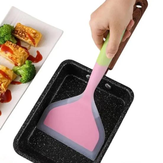 Silikonová stěrka Steak Maso Vejce Vaření Škrabka Nepřilnavá Obracečka na palačinky Kuchyňské náčiní na pečení, vaření, míchání