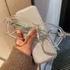 1/2pcs Retro Oversized Anti Blue Light Computer Glasses Frame Women Men Trendy Fashion Eyeglasses Classic Spectacles Ouclos