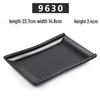Jijun Black Rectangular Melamine Serving Trays - 10 Pack