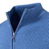 Men's Round Neck Striped Colorblock Sweater Sweater Half Zip Stand Collar Inner Slim Pullover Sweater