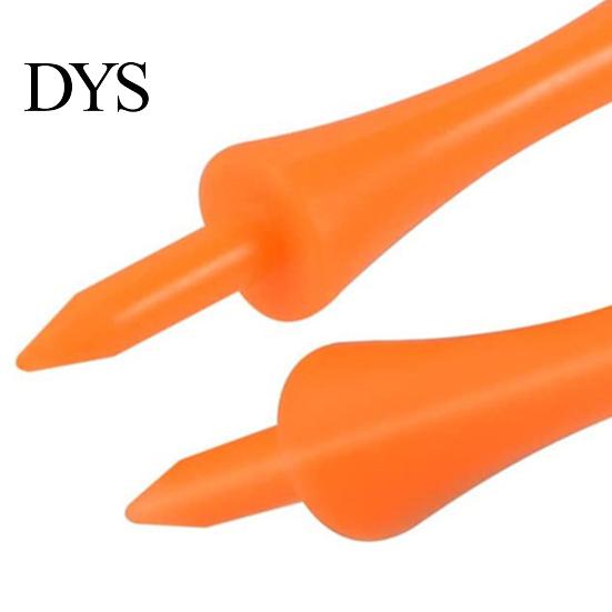 Sporting Good 100Pcs/Set Plastic Golf Tees Wear-resisting Stable Creative 70mm Tee Orange Devices for Home Club Device