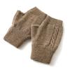 New Autumn and Winter Style Women's Half Finger Retro Twisted Flower Warm Thickened Hand Protection Knitted Gloves