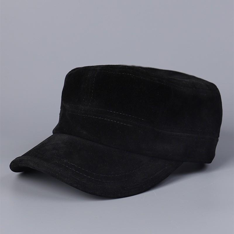 Women Vintage Faux Suede Flat Top Cap Outdoor Casual Baseball Hat Adjustable