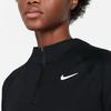 Nike Victory Solid Color Stand Collar Half Zip Quick Dry Long Sleeve T-Shirt Women Tops Black CV4698-010
