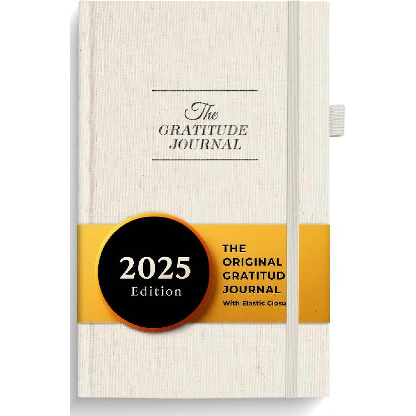 The Gratitude Journal 2025: 5 Minute Gratitude Practice to pire Thankfulness, Mindfulness, Positivity, Happiness, Upgraded with Pen Holder, Inner