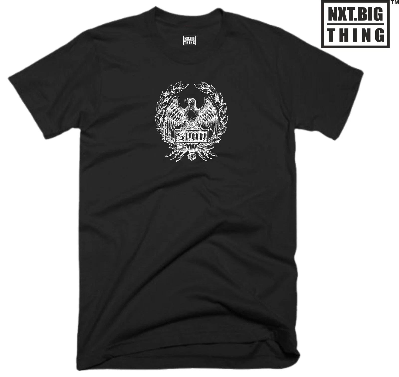 Roman Empire Seal T Shirt SPQR Eagle Gladiator Warrior Invicta Rome Birthday Top L