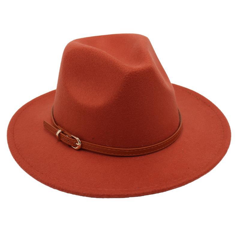 Gürtelschnalle Nostalgisches Zylinder-Modell Jazzhut Männer und Frauen Temperament Filzhut Eleganter Wollhut