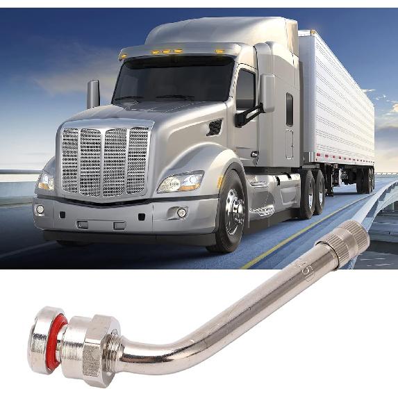 TR545D Truck Valve Stem - (Pack Of 10) 60 Degree Bend Valve Stem, Truck Tire Valve Stems Compatible With Alcoa Aluminum Wheels (22.5" And 24.5")