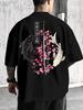 T-shirt Unisexe Imprimé Fleur de Cerisier Japonais Été Automne Quotidien Sports d'Extérieur Décontracté Lâche Street Manches Courtes