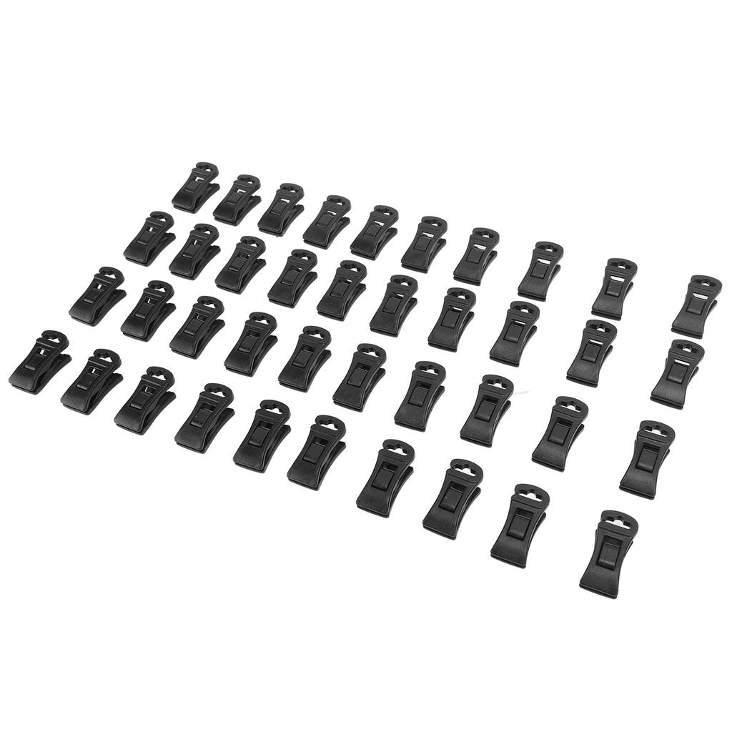 40Pcs Plastic Non Slip Clothespins Sock Laundry Clips with Hanging Hooks for Laundry Washing