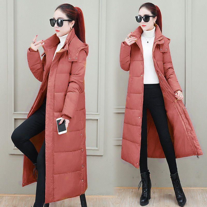 Thickened bread jacket, down cotton jacket, padded jacket, female Korean version slim long autumn and winter jacket, padded jacket, new in 2025