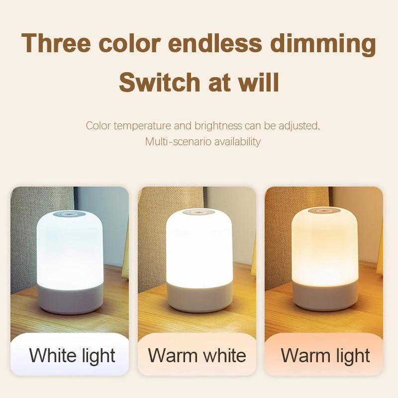 Xiaomi LED-Nachtlichter Nachttisch Dimmbar Lade-Schreibtisch-Nachtlampen Schlafzimmer Nachttischbeleuchtung Dekoration Berührungs-LED-Lesetischlampe