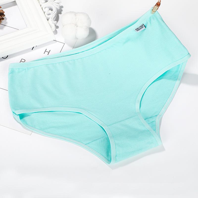 Women's Cotton Mid-Waist Triangle Panties, Summer Thin, Plus Size, Loose Fit, Comfortable, Breathable, Sporty Underwear for Girls