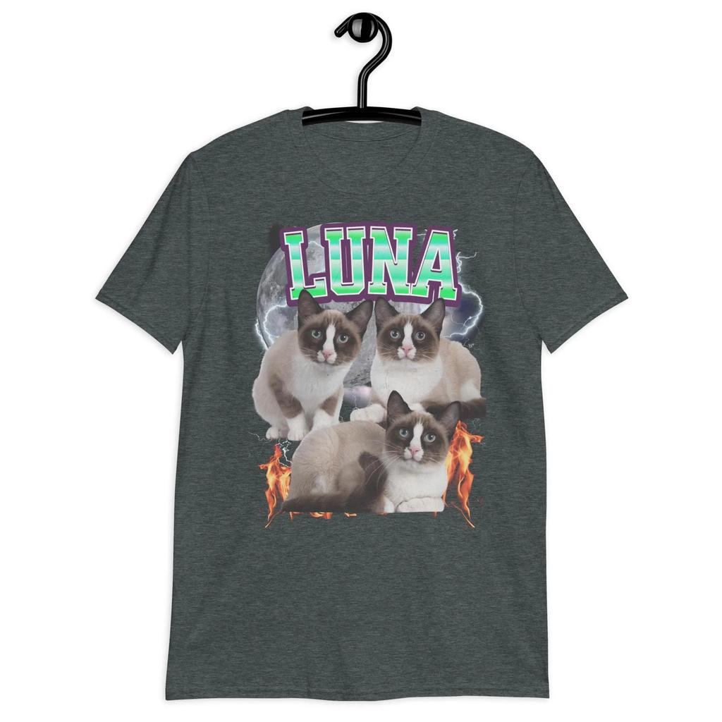 Custom Cat Dad TShirt Personalized Cat Lover Gift Summer Mens and Womens Loose and Breathable Tshirt Top